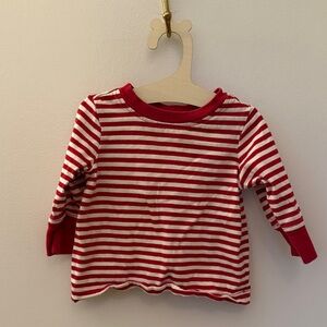 Hanna Andersson Red and White Striped Long Sleeve Tee